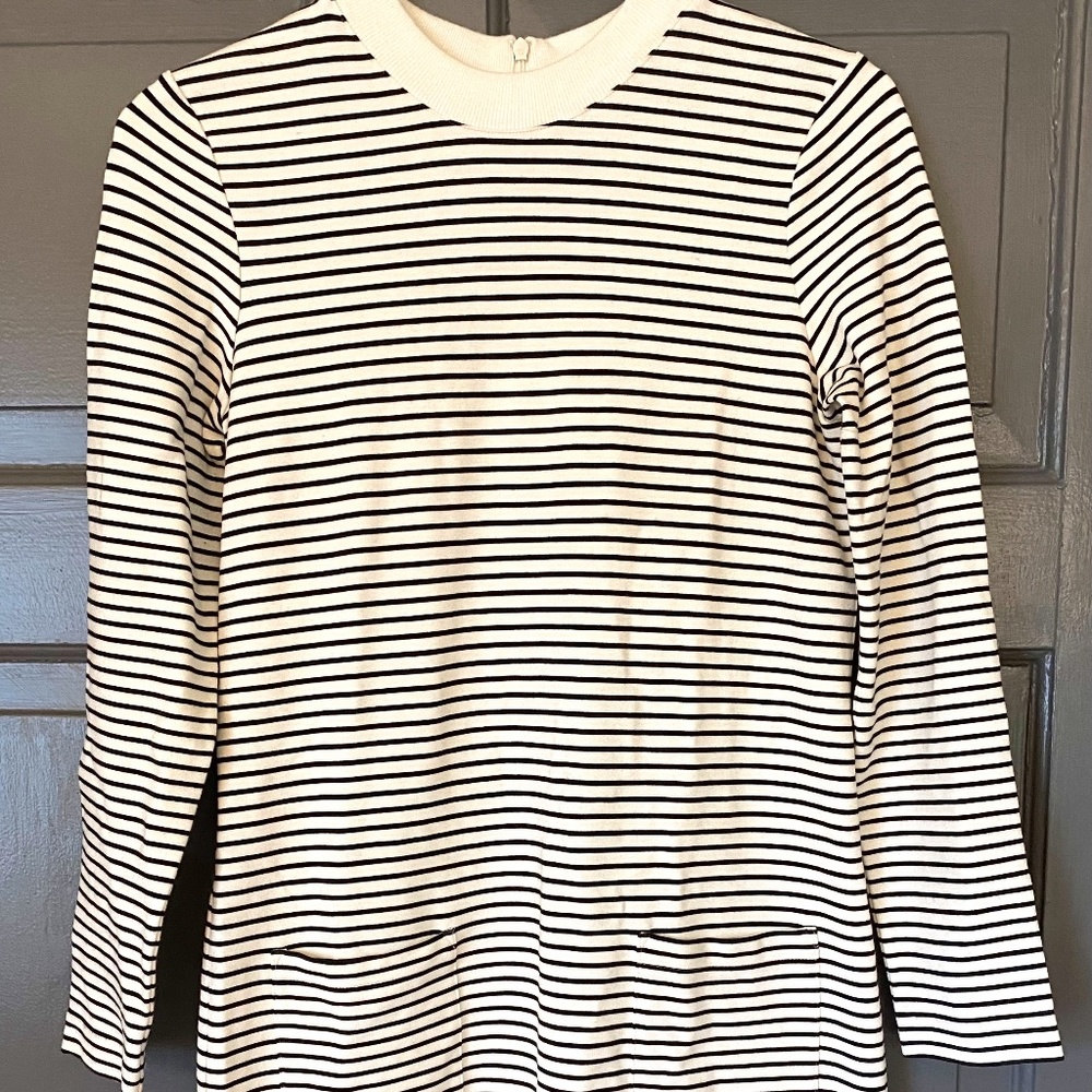 NWOT Retired Club Monaco Rugby Stripe Crew Neck Dress PETITE
